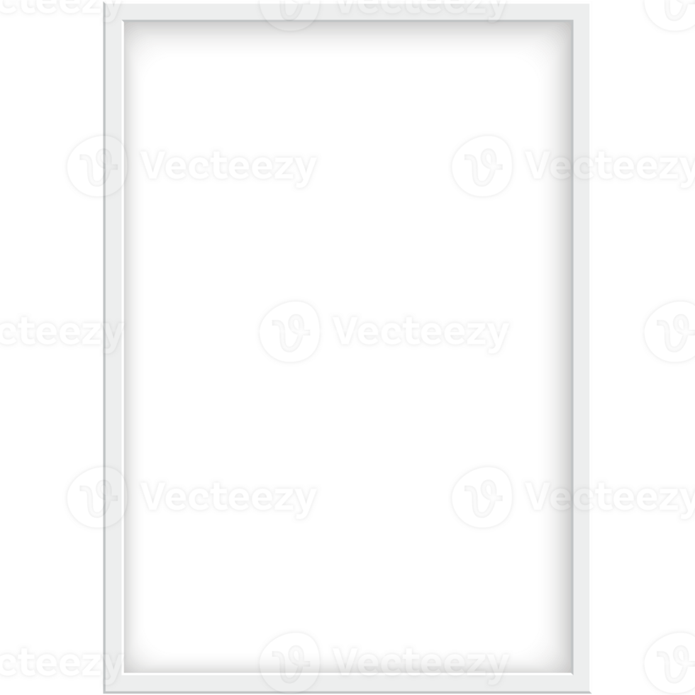 rectangle white frame for picture art gallery png