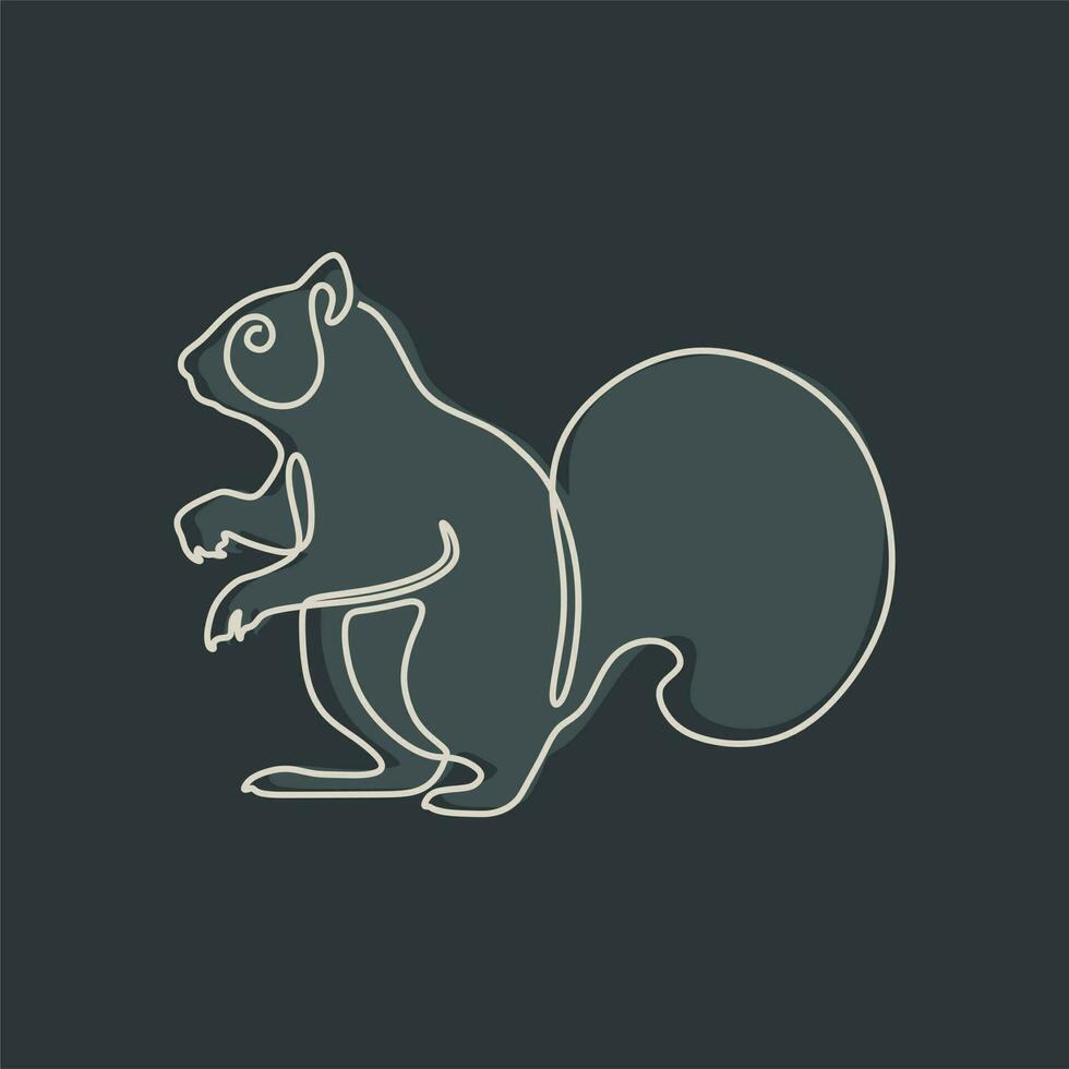 animal vintage line art with dark background vector