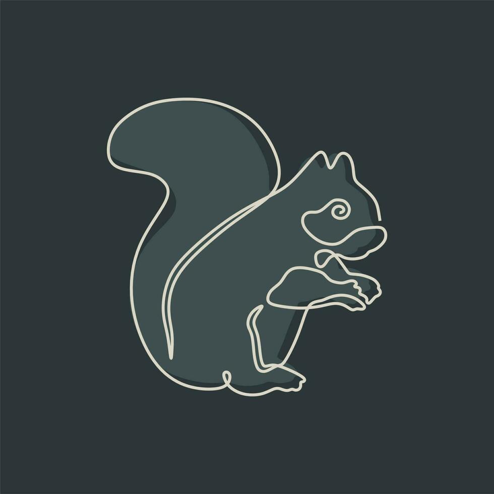 animal vintage line art with dark background vector