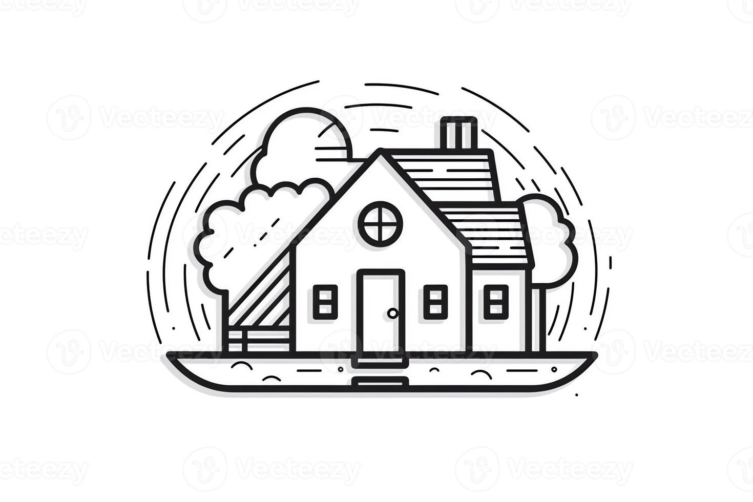 Home simple icon illustration in line style and used user interface web software and many more. photo