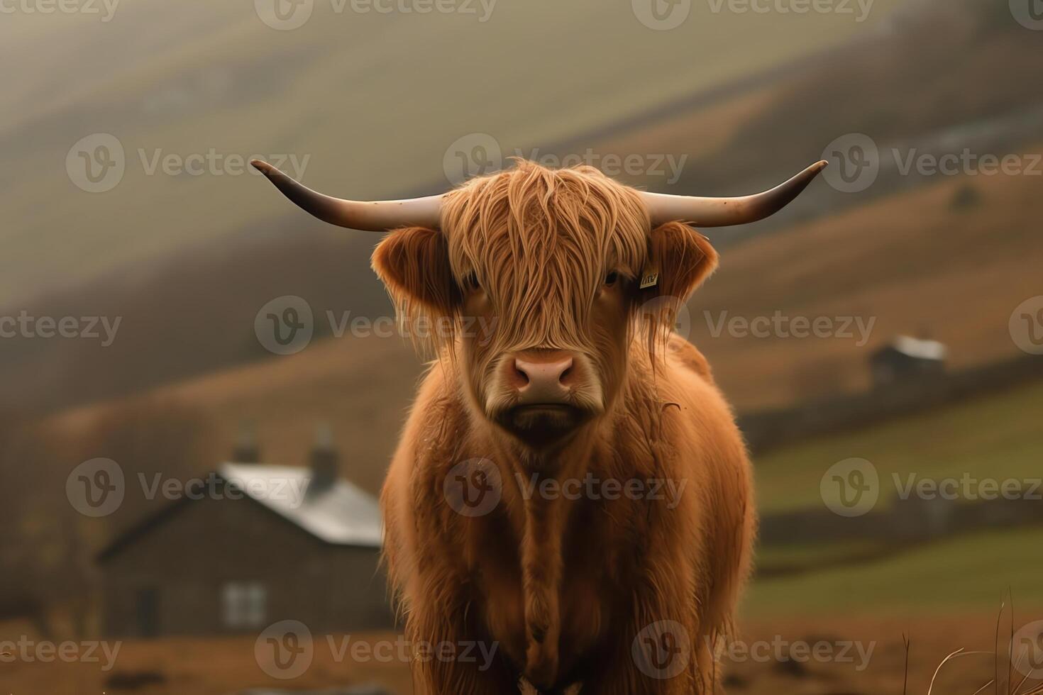 Scottish highland cow. photo