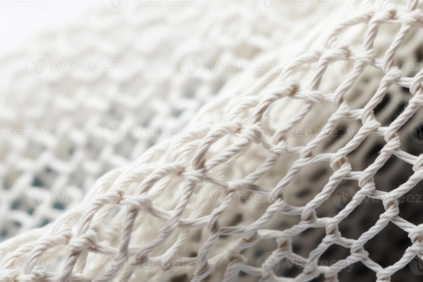 Football or tennis net rope mesh on a white background closeup. photo