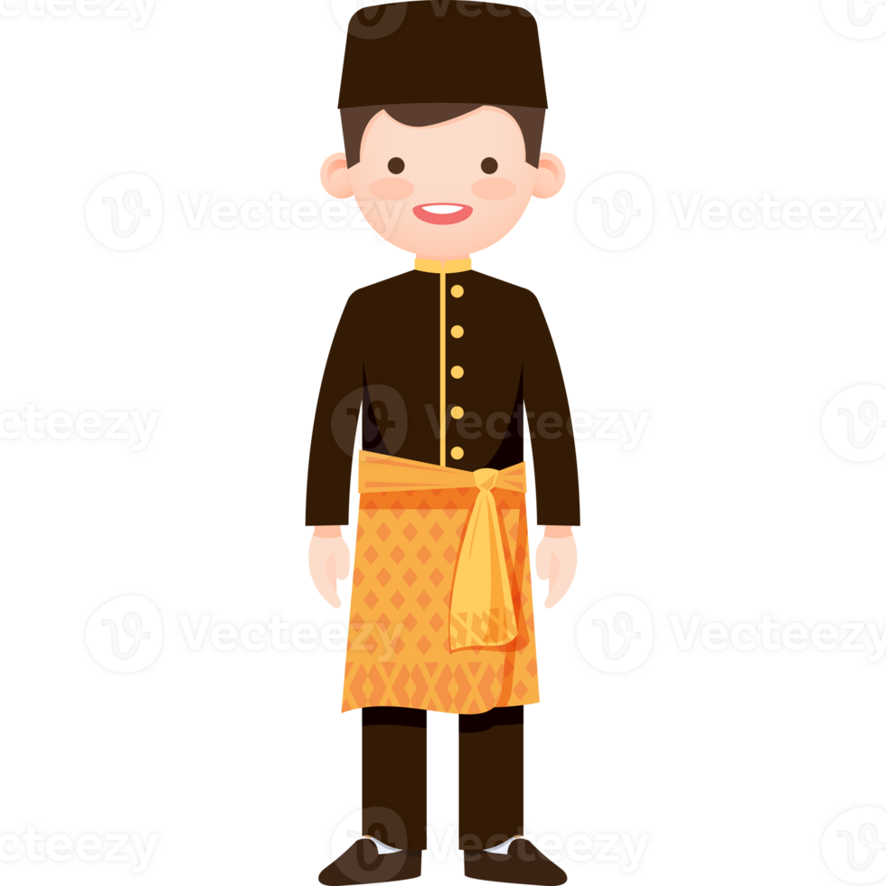 Man in Indonesia national costume png