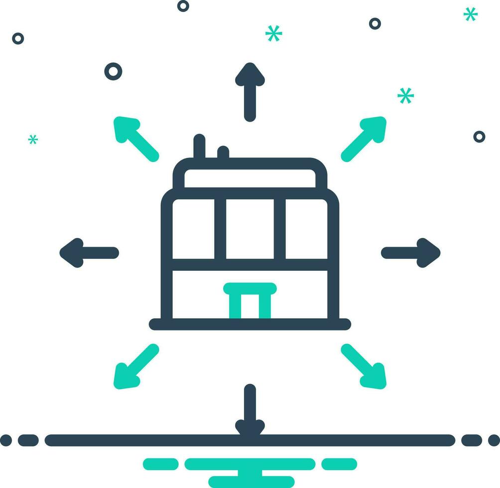 mix icon for distributions vector