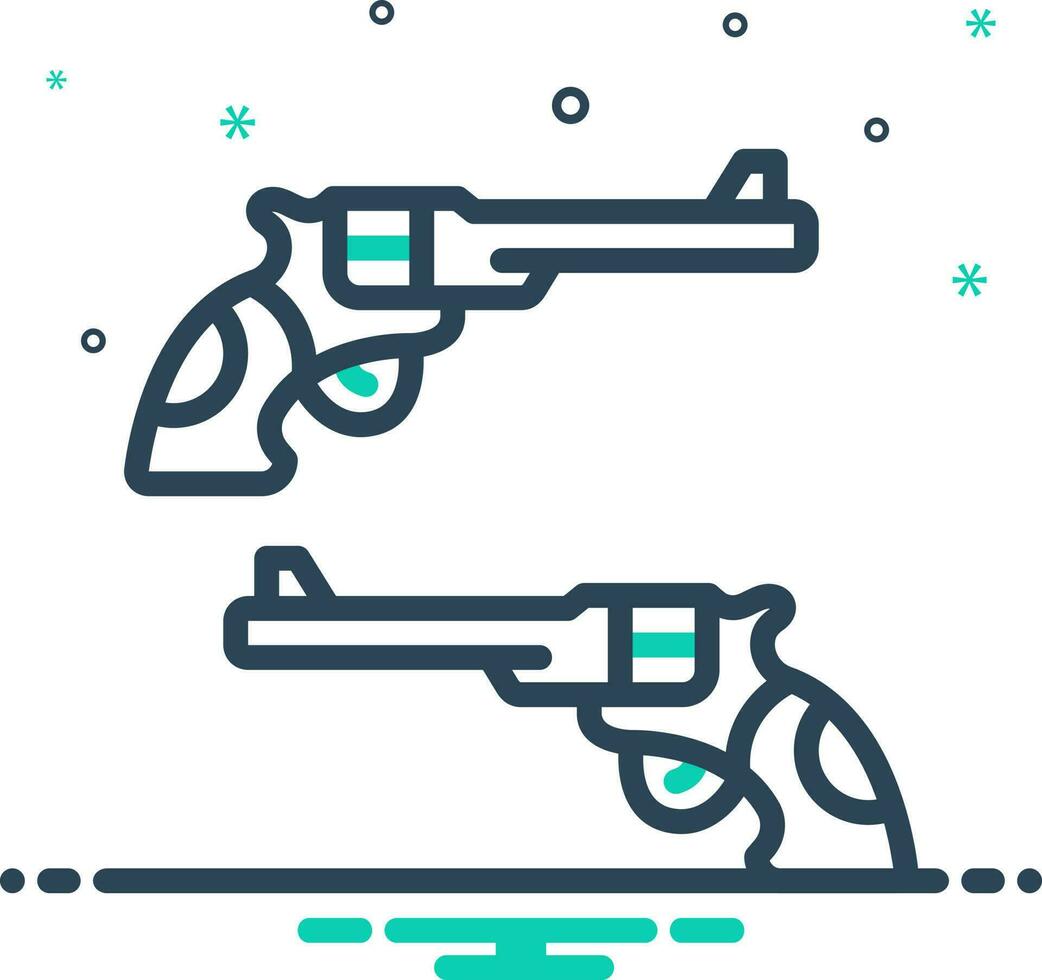 mix icon for guns vector