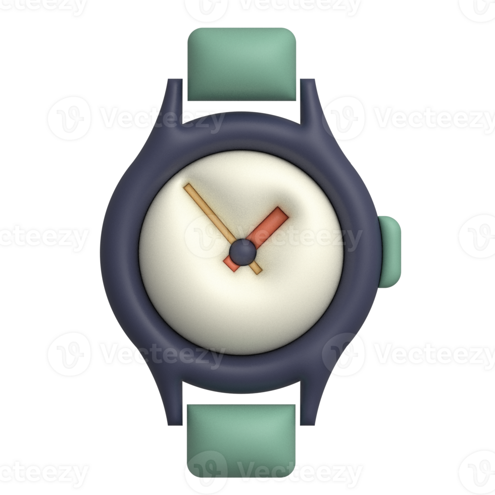 Analog Hand Watch 3D Illustration png