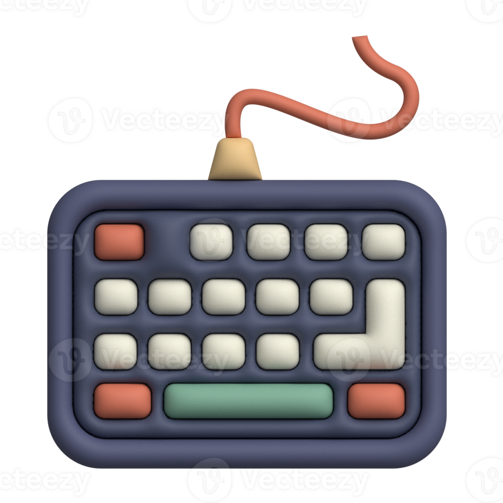 clavier dispositif 3d illustration png