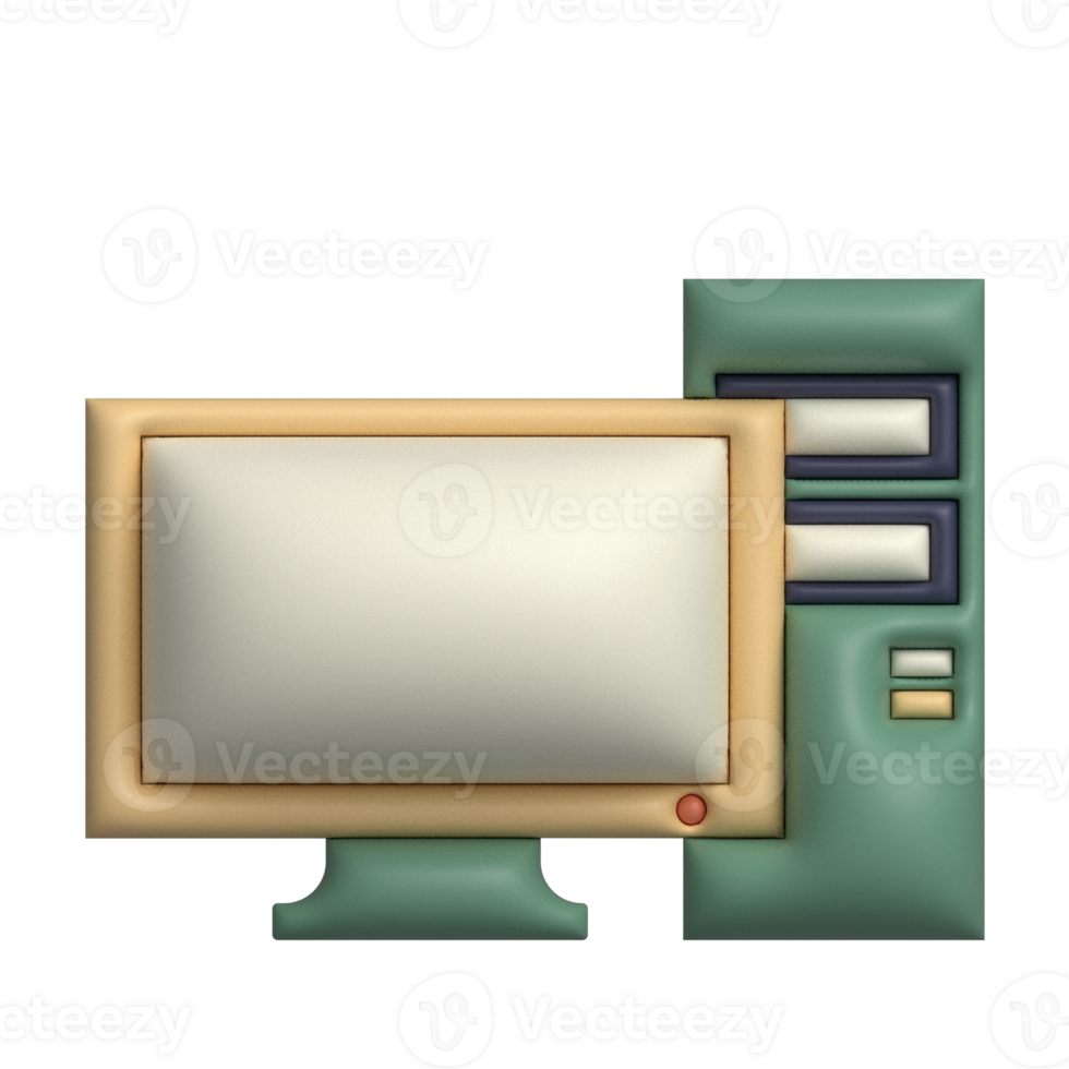 Personal Computer 3D Illustration png