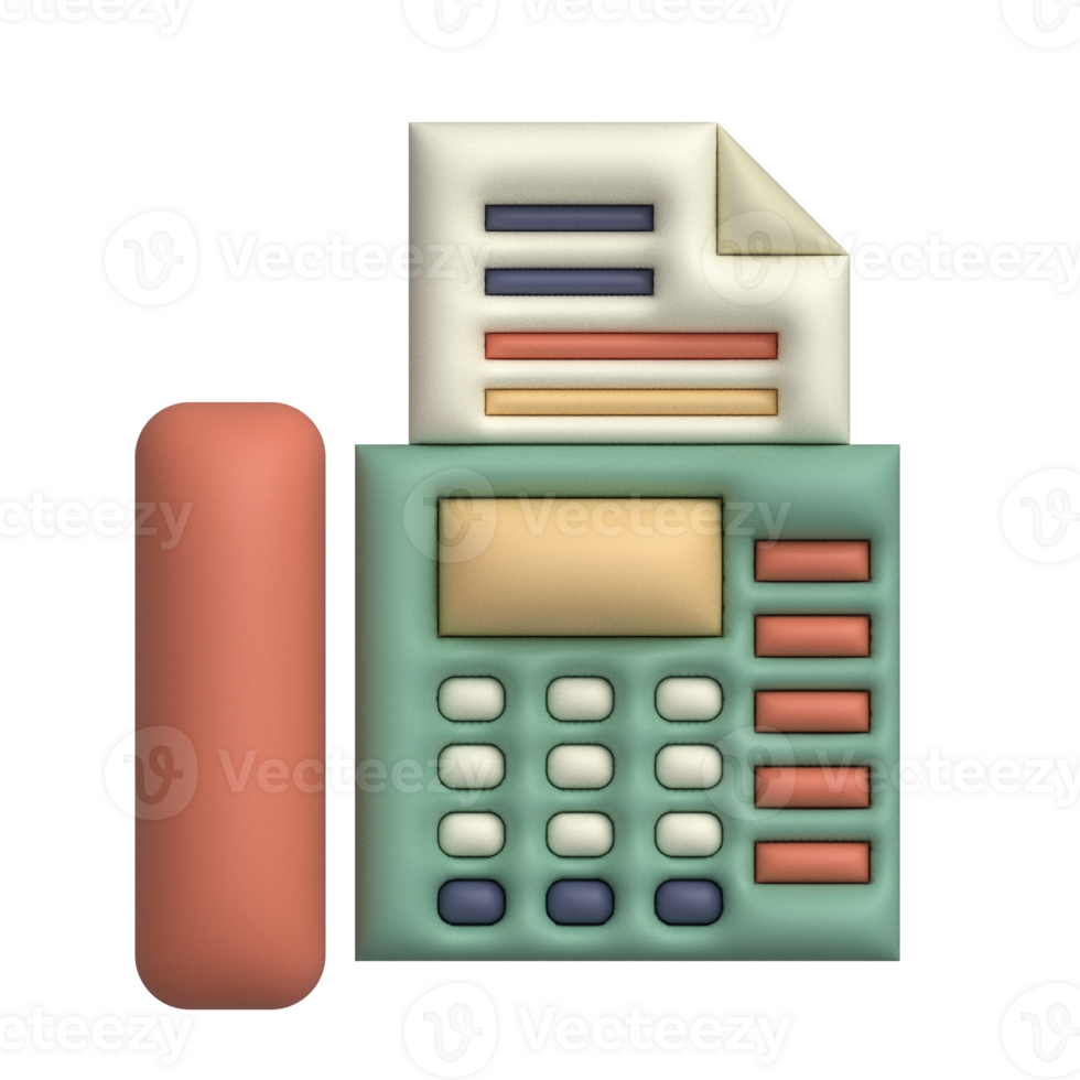 Fax Telephone 3D Illustration png