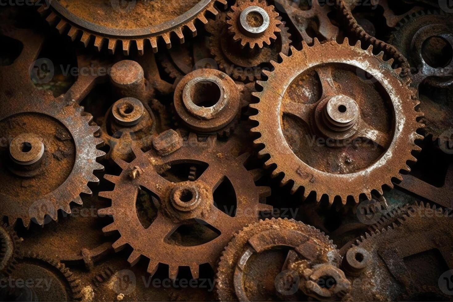 Steampunk cogs gears rust background wallpaper. 23379271 Stock Photo at