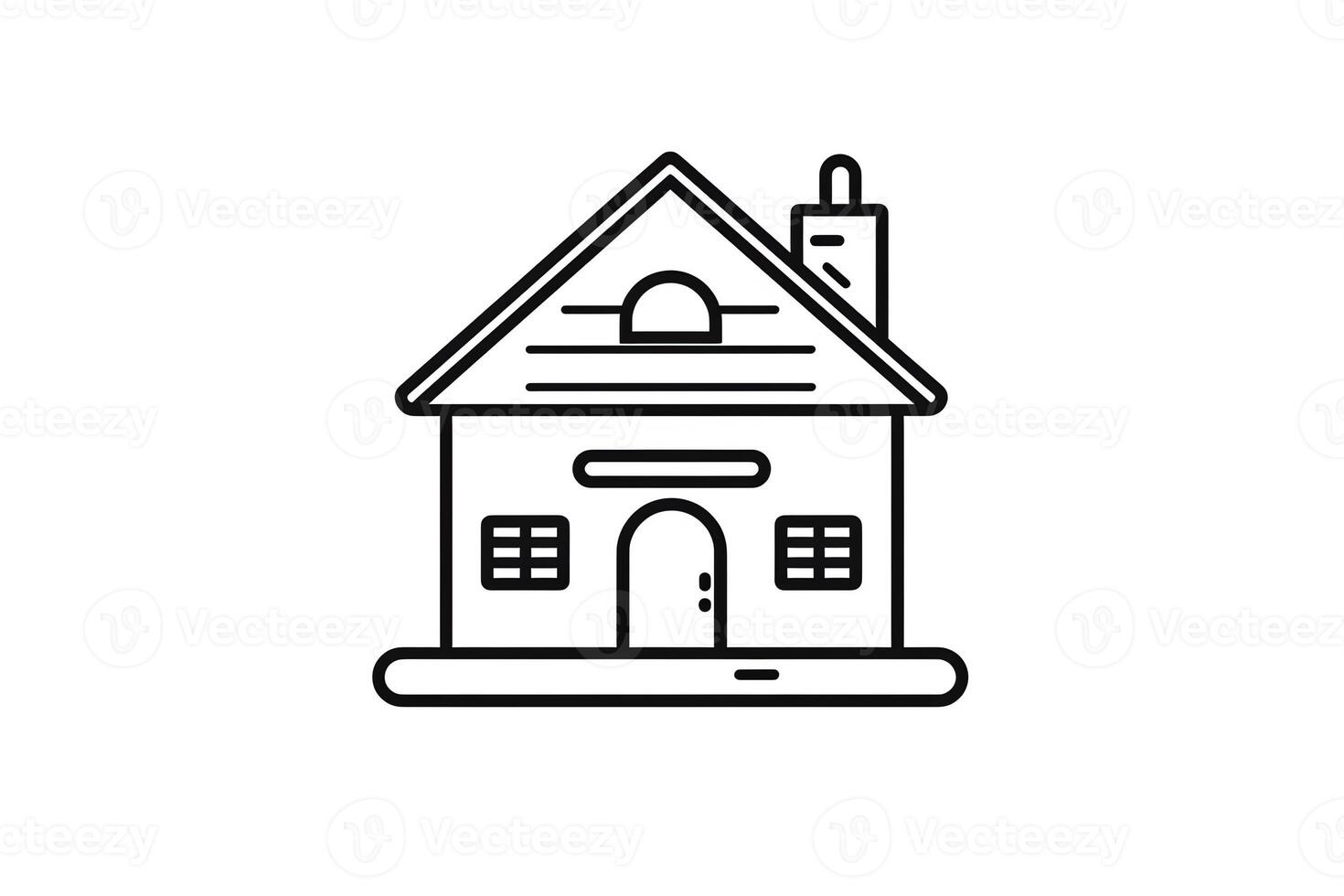 Home simple icon illustration in line style and used user interface web software and many more. photo