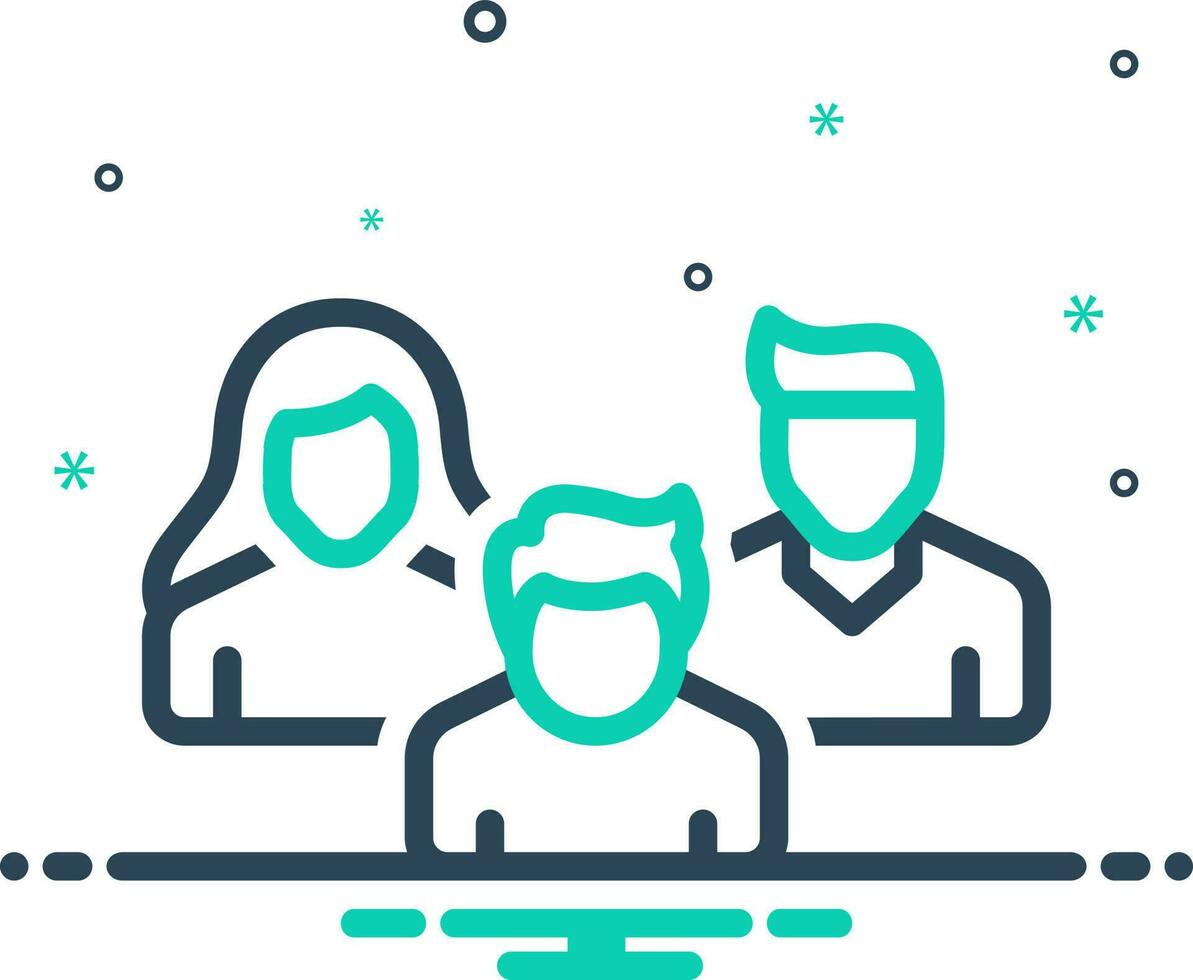 mix icon for relatives vector