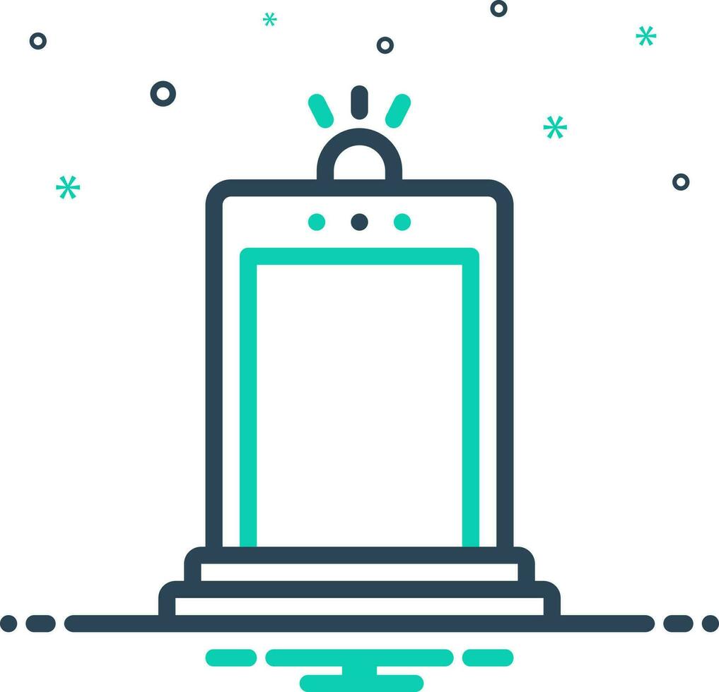 mix icon for detector vector