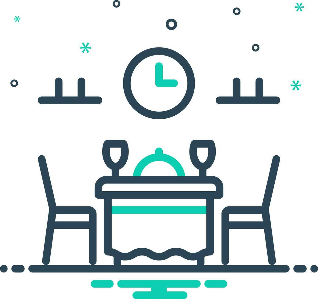 mix icon for dinner vector