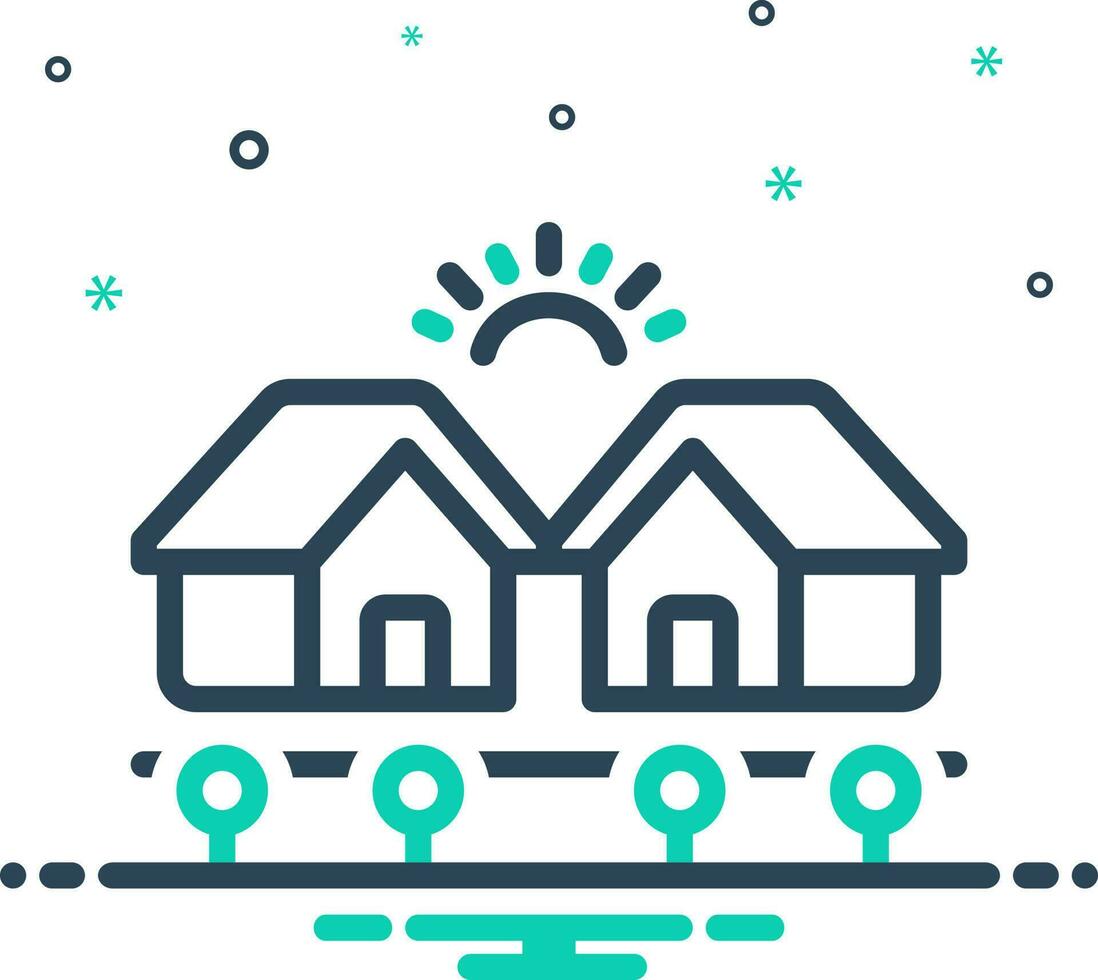 mix icon for homes vector