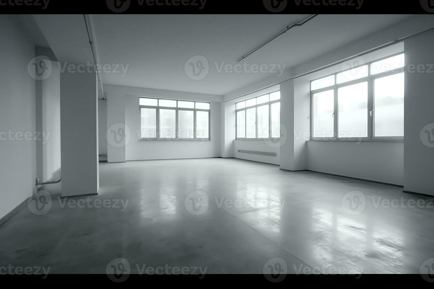 Empty room. AI Generated photo