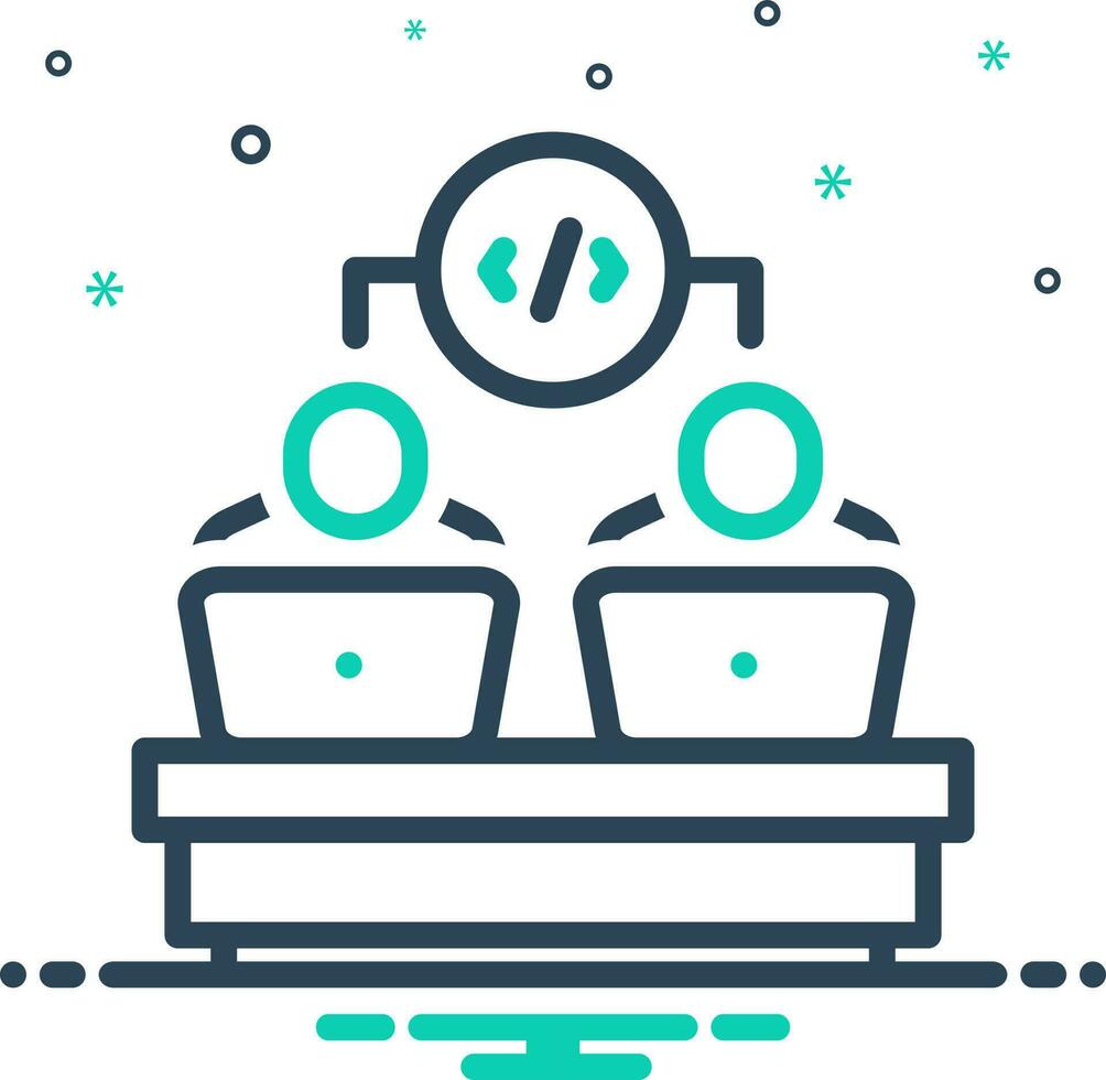 mix icon for developers vector