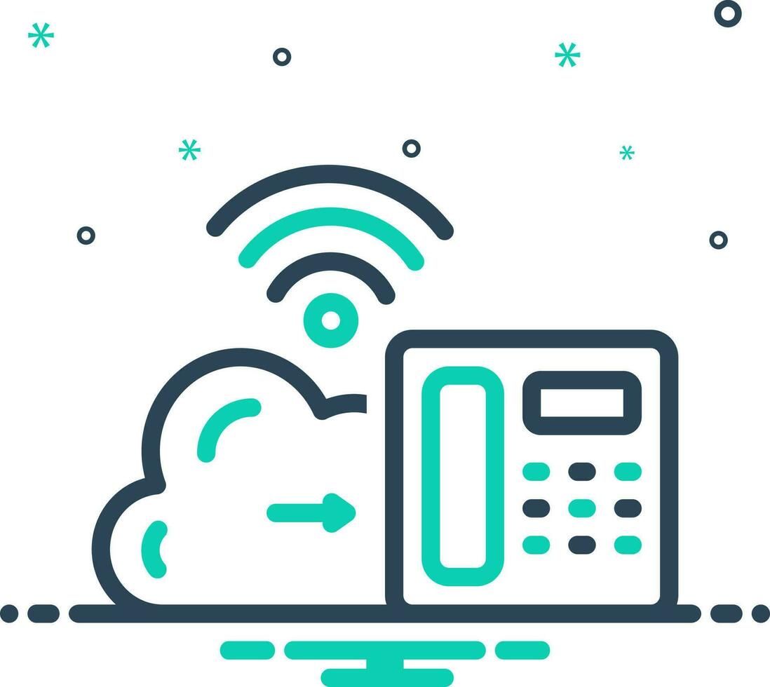 mix icon for telephony vector