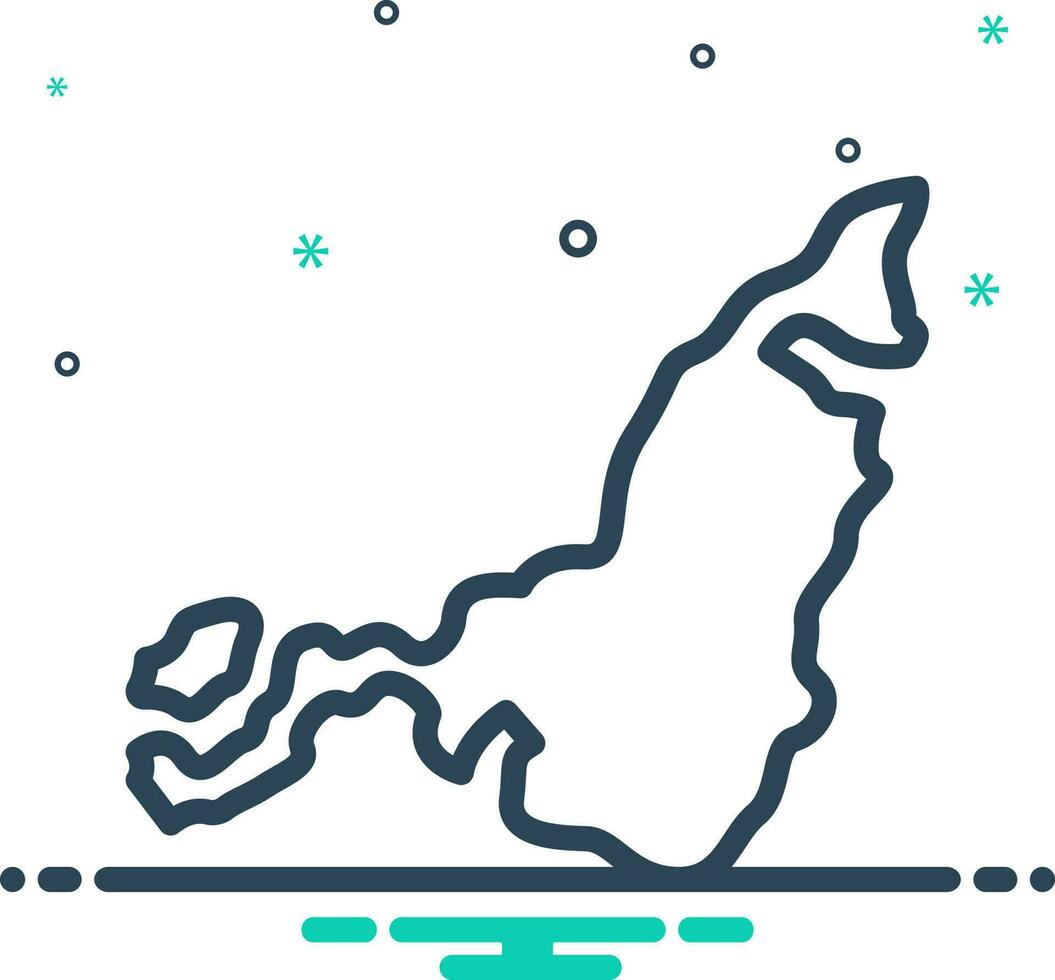 mix icon for montreal vector