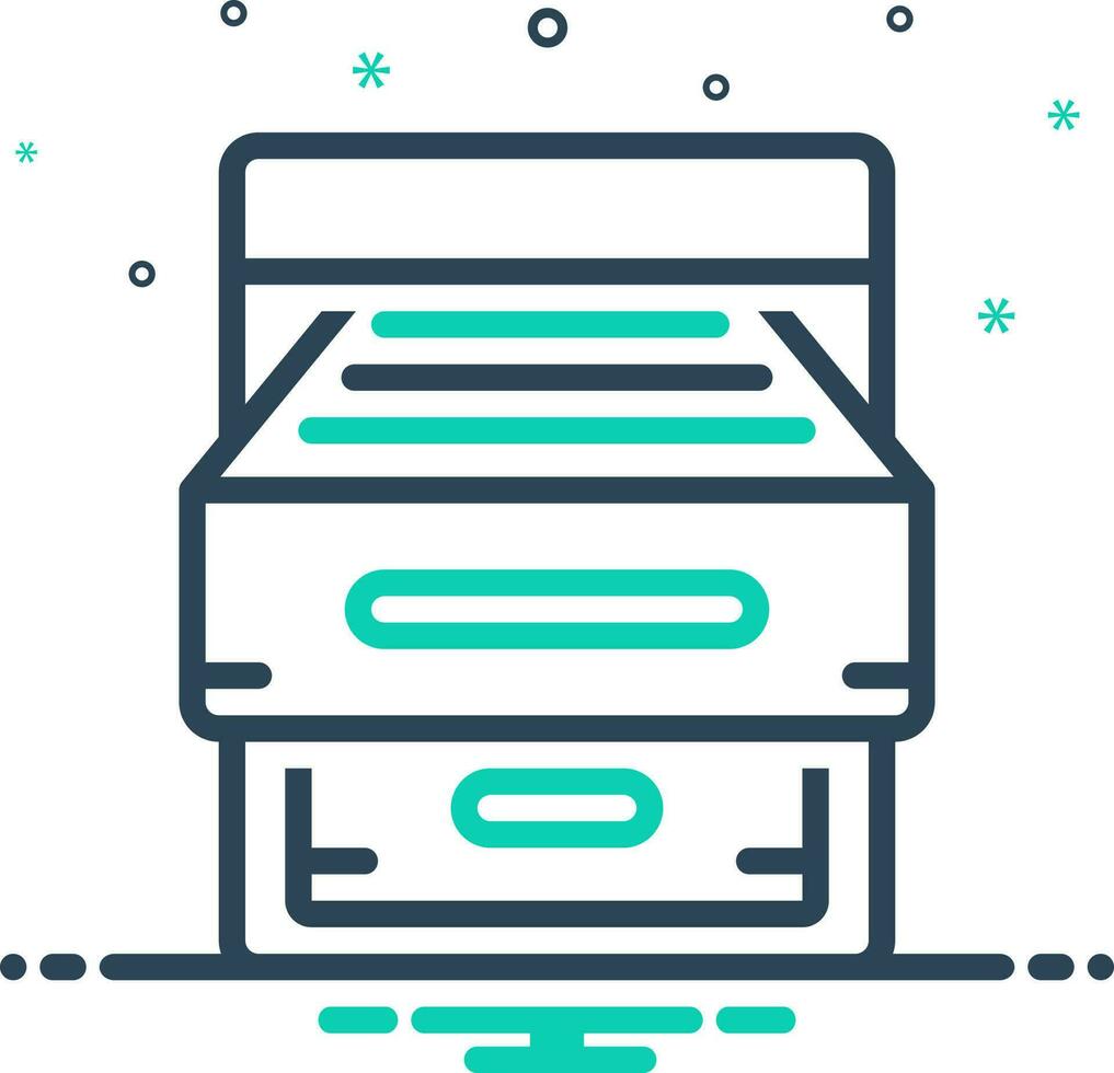 mix icon for archive vector