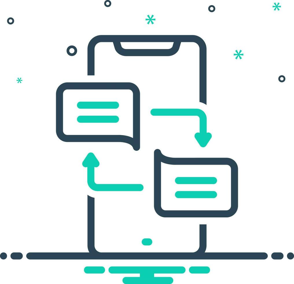 mix icon for reply vector