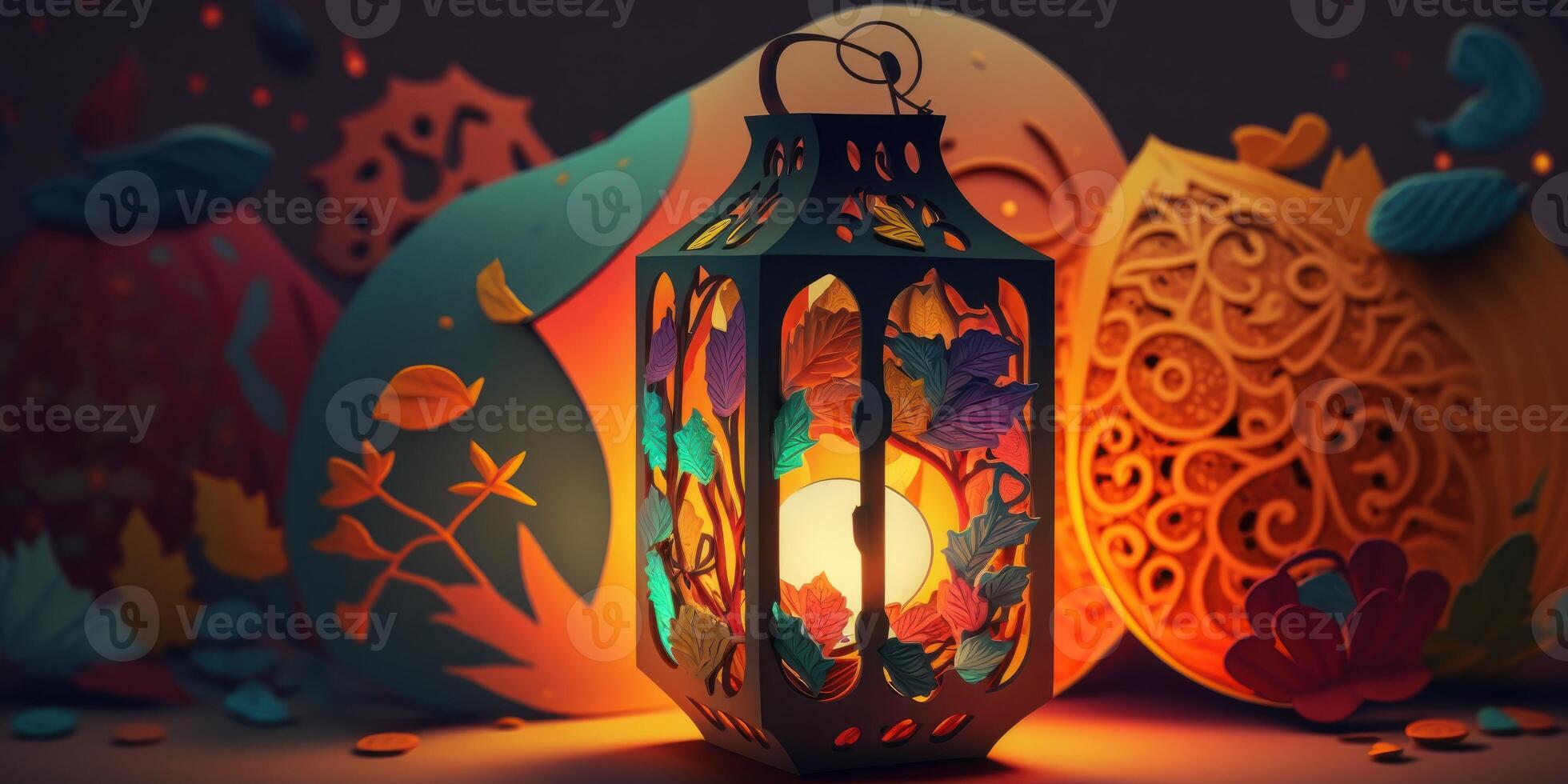 Festa junina lantern background, Brazilian party and Latin american festival. photo