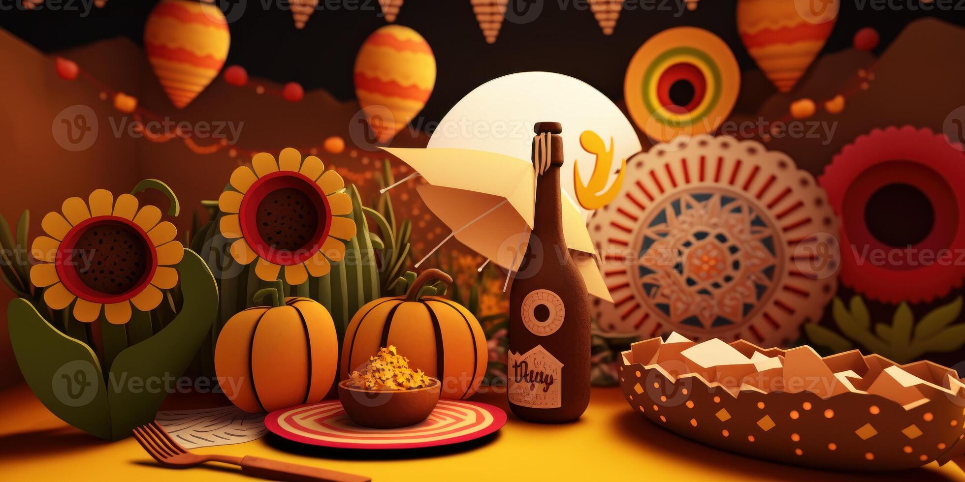 Festa junina background, Brazilian party and Latin american festival. photo
