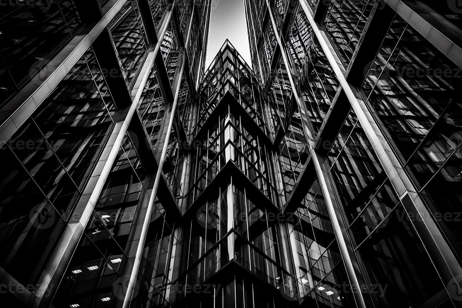 Abstract architecture detail black and white photo with high contrast.