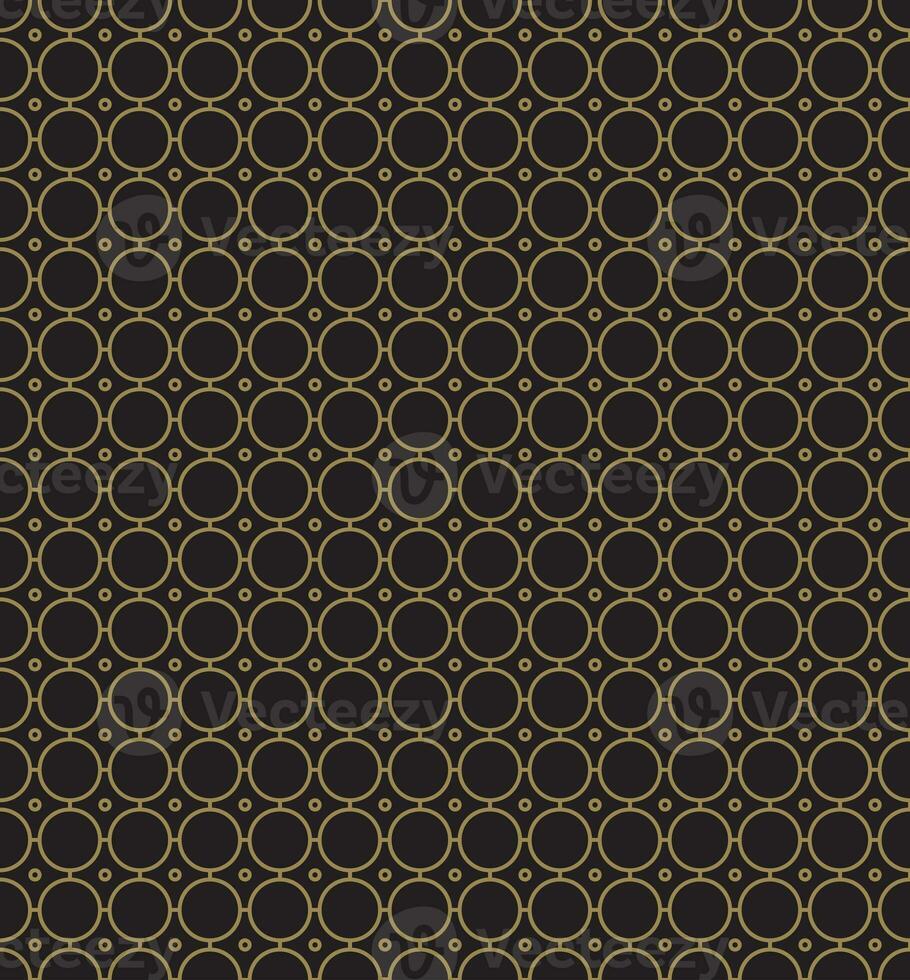Circular Repeatable pattern. Seamless golden-yellow Pattern on white background photo