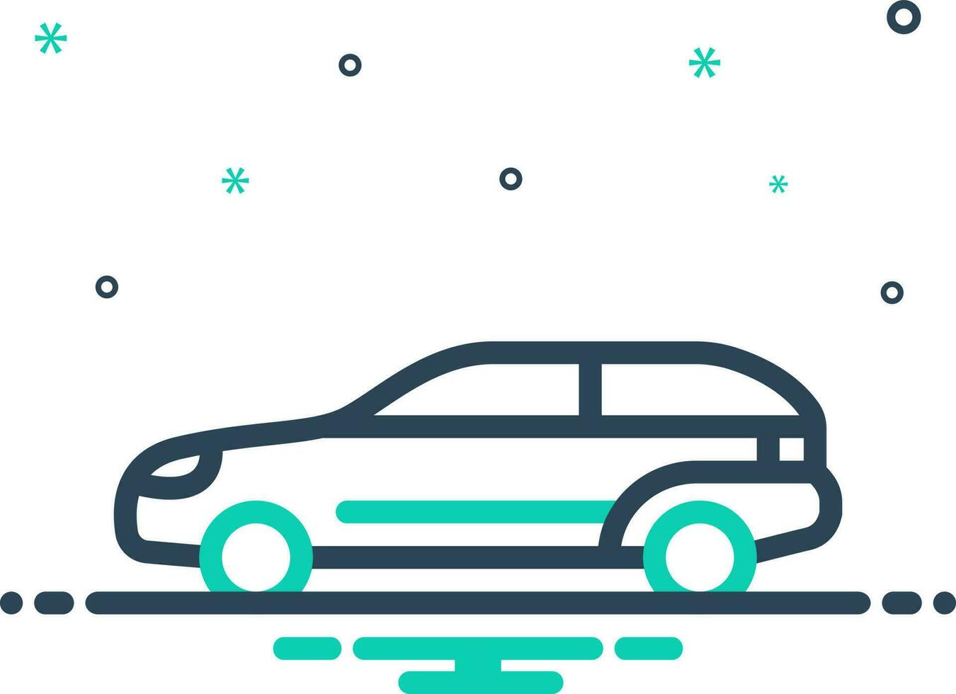 icono de mezcla para coche vector