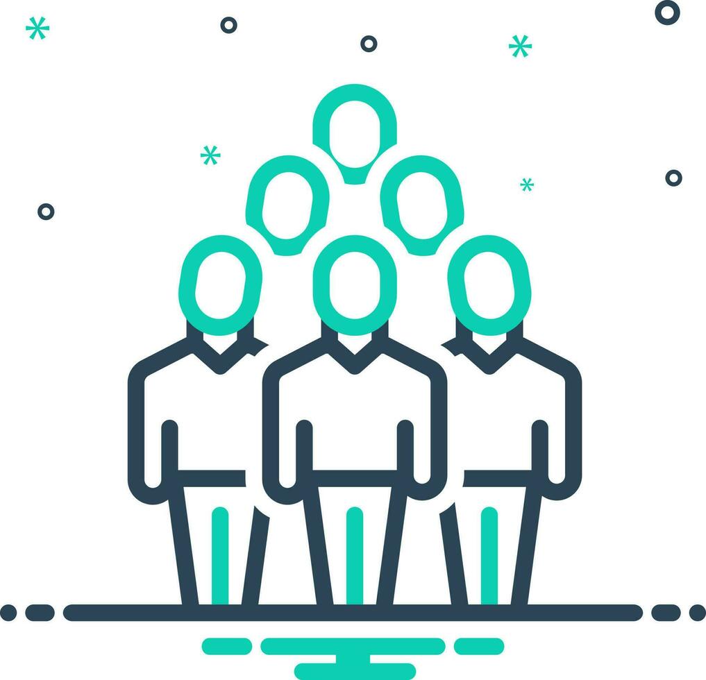 mix icon for crowd vector