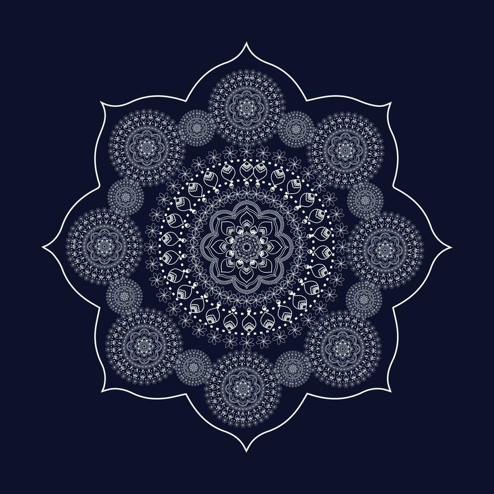 New Flower mandala template design and repeat pattern vector