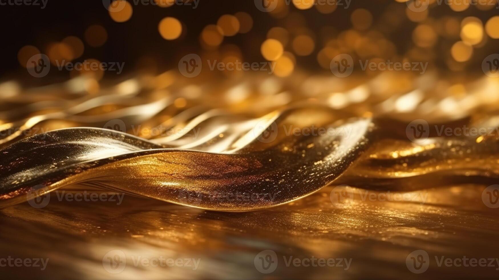 Black and Gold Bokeh Shiny Abstract Background. photo