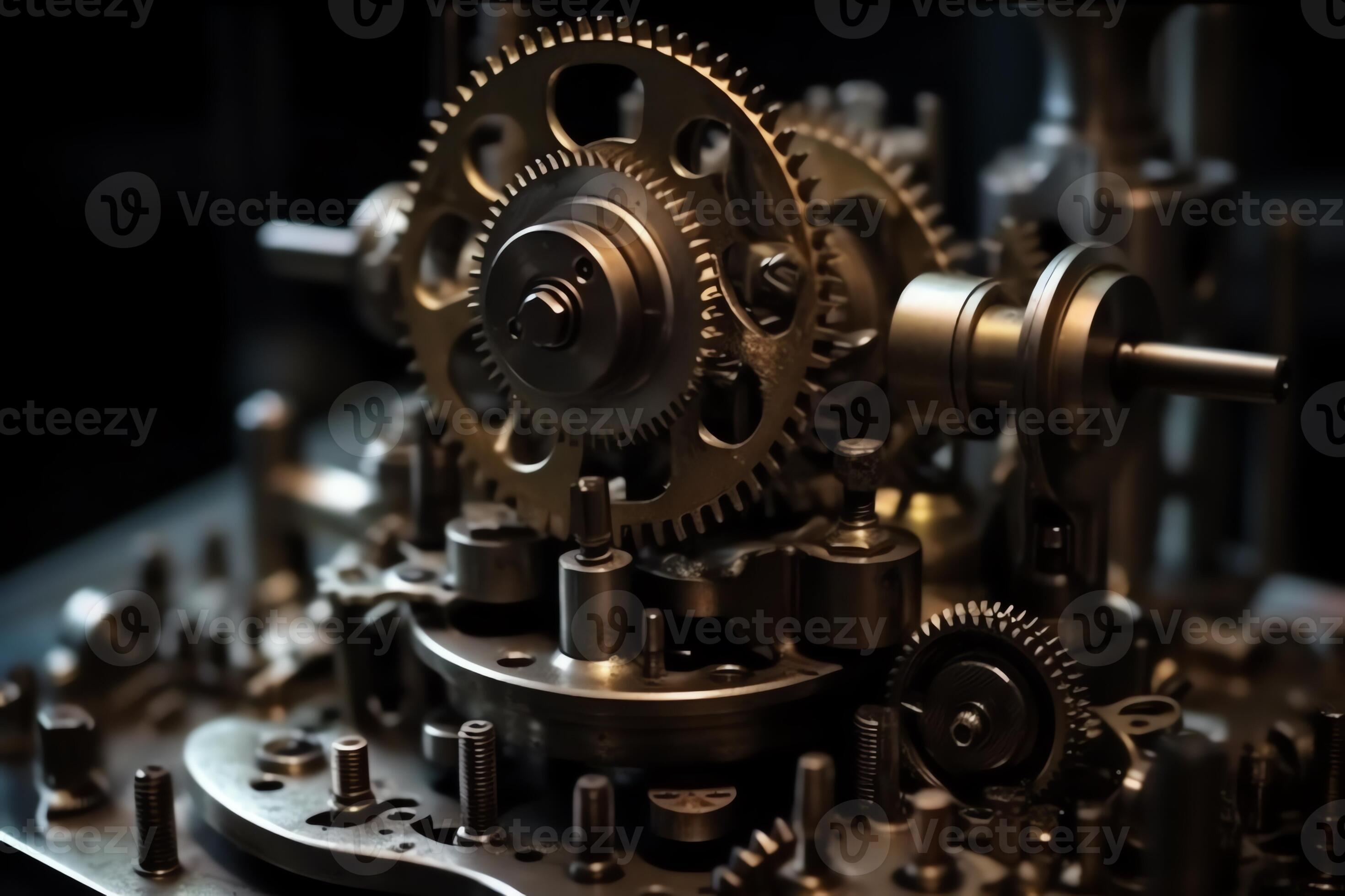 Mechanism gears and cogs at work industrial machinery. 23380623 Stock