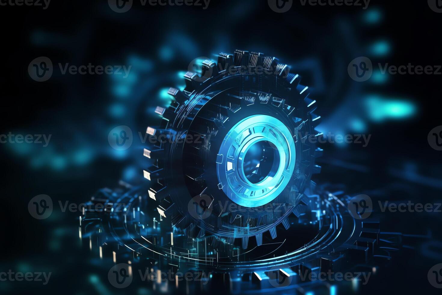 Process management optimization operation fix strategy industry transmission gears wheel software update status cog gear wheel on the technology abstract background. photo