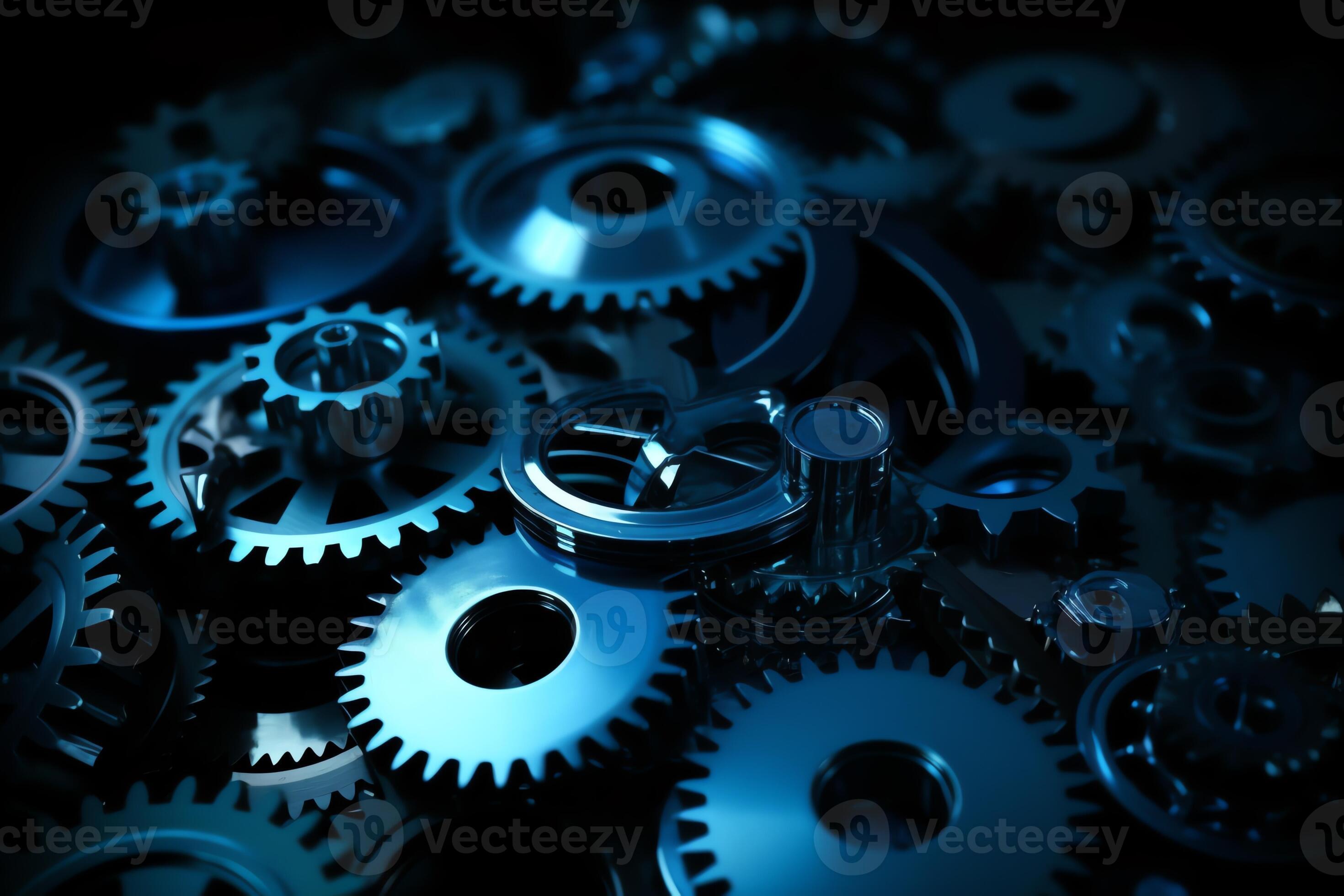 Blue gear background. 23380638 Stock Photo at Vecteezy