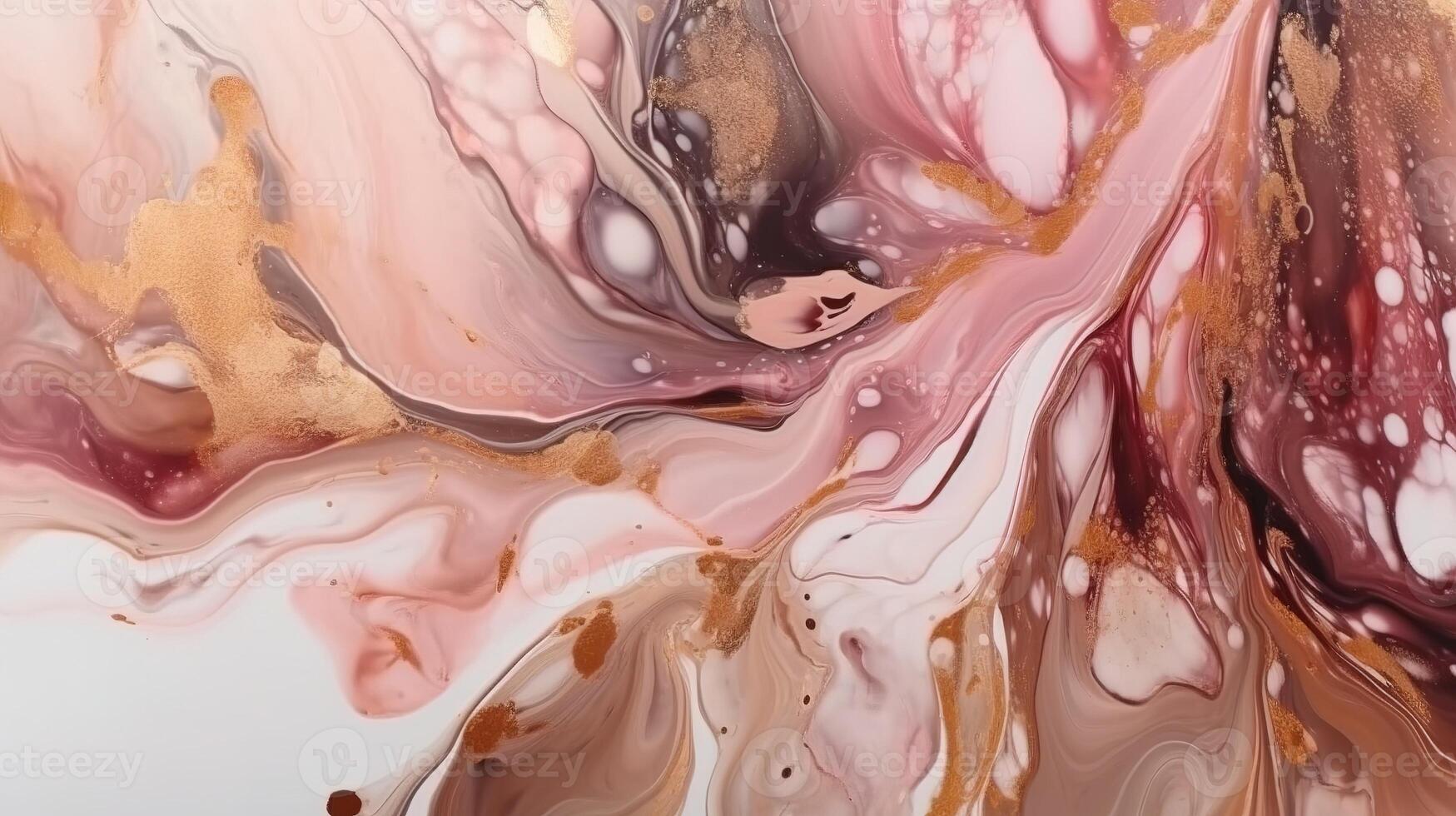 A Minimalistic Abstract Texture of Rose Gold Paint. photo