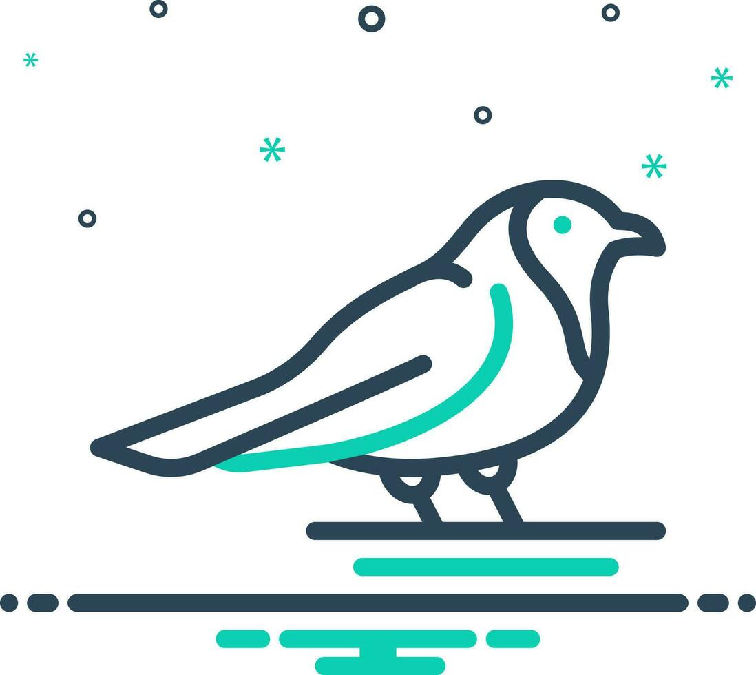 mix icon for passerine vector