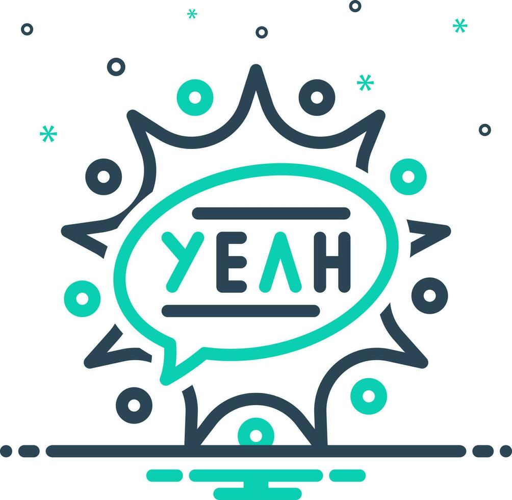 mix icon for yeah vector