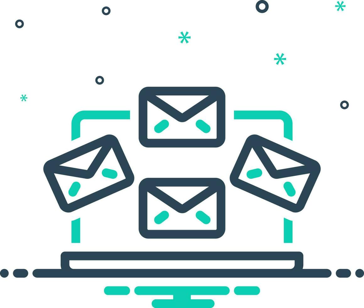 mix icon for inbox vector