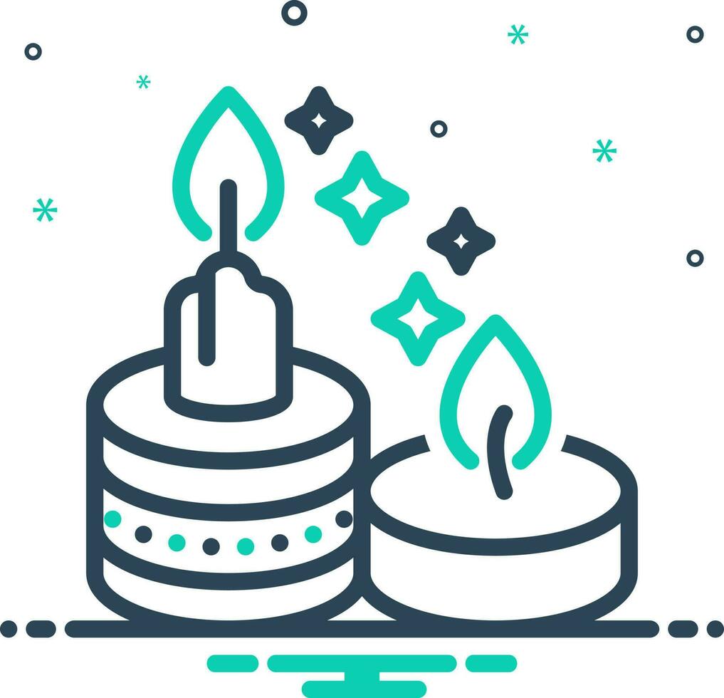 mix icon for candles vector