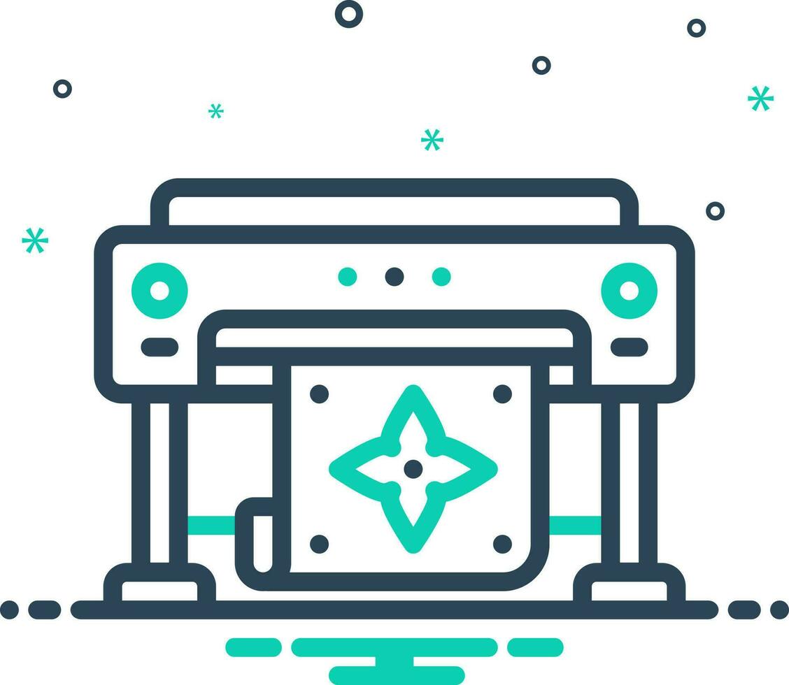 mix icon for printed vector