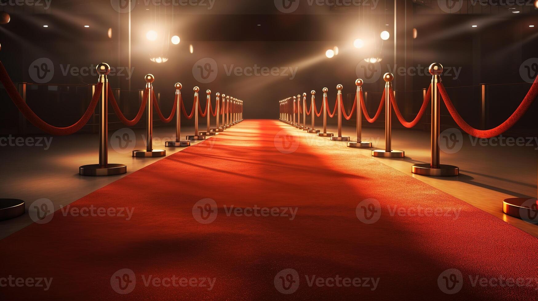 el brillo y glamour de el rojo alfombra a un premios ceremonia. generativo ai foto