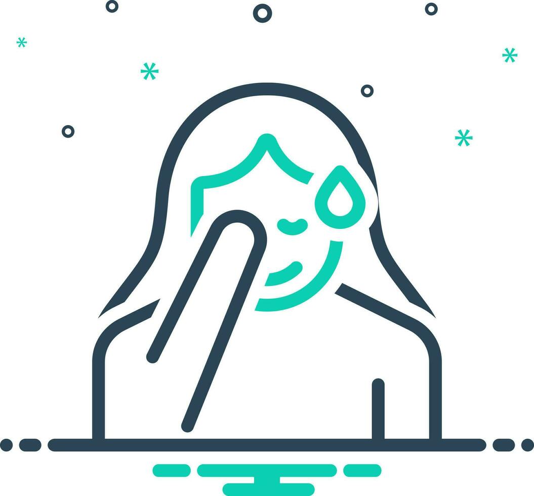 mix icon for shame vector