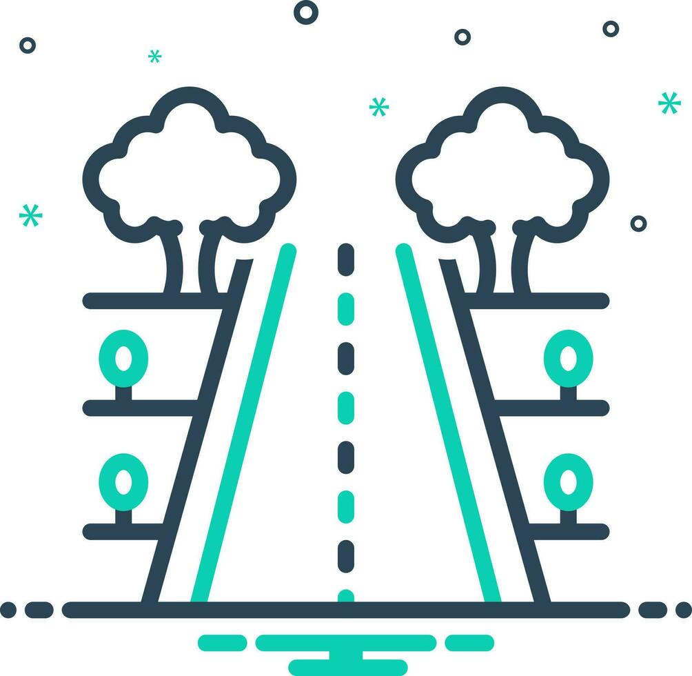 mix icon for road vector