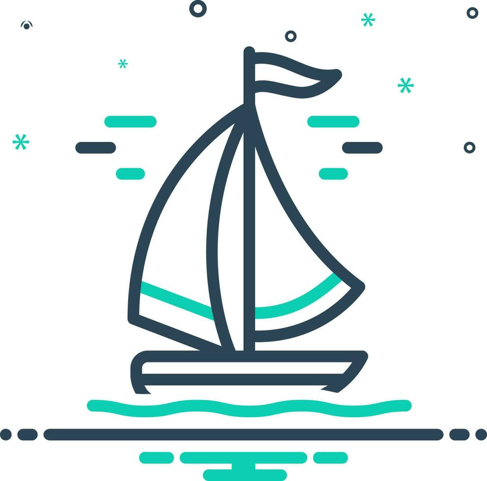 mix icon for sailing vector