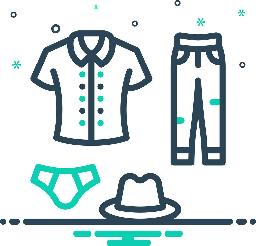 mix icon for clothing vector