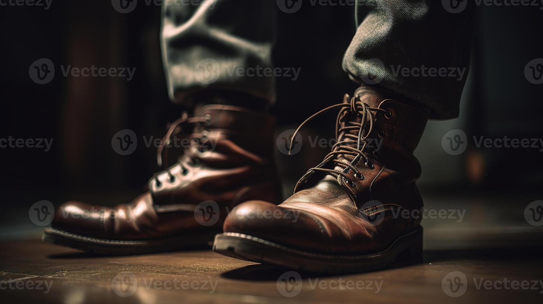 A Cropped Shot of Stylish and Classic Footwear. photo