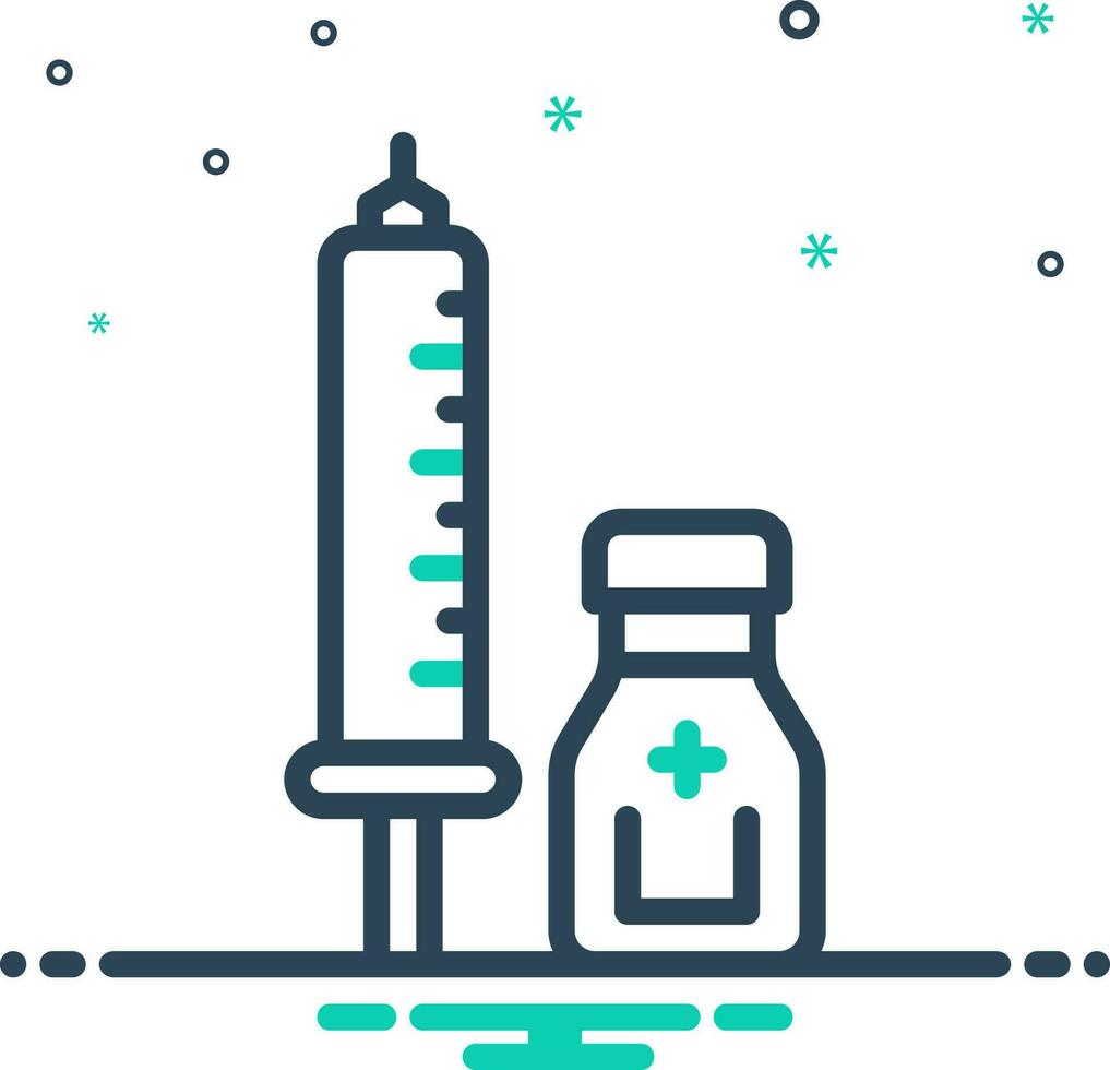 mix icon for vaccine vector