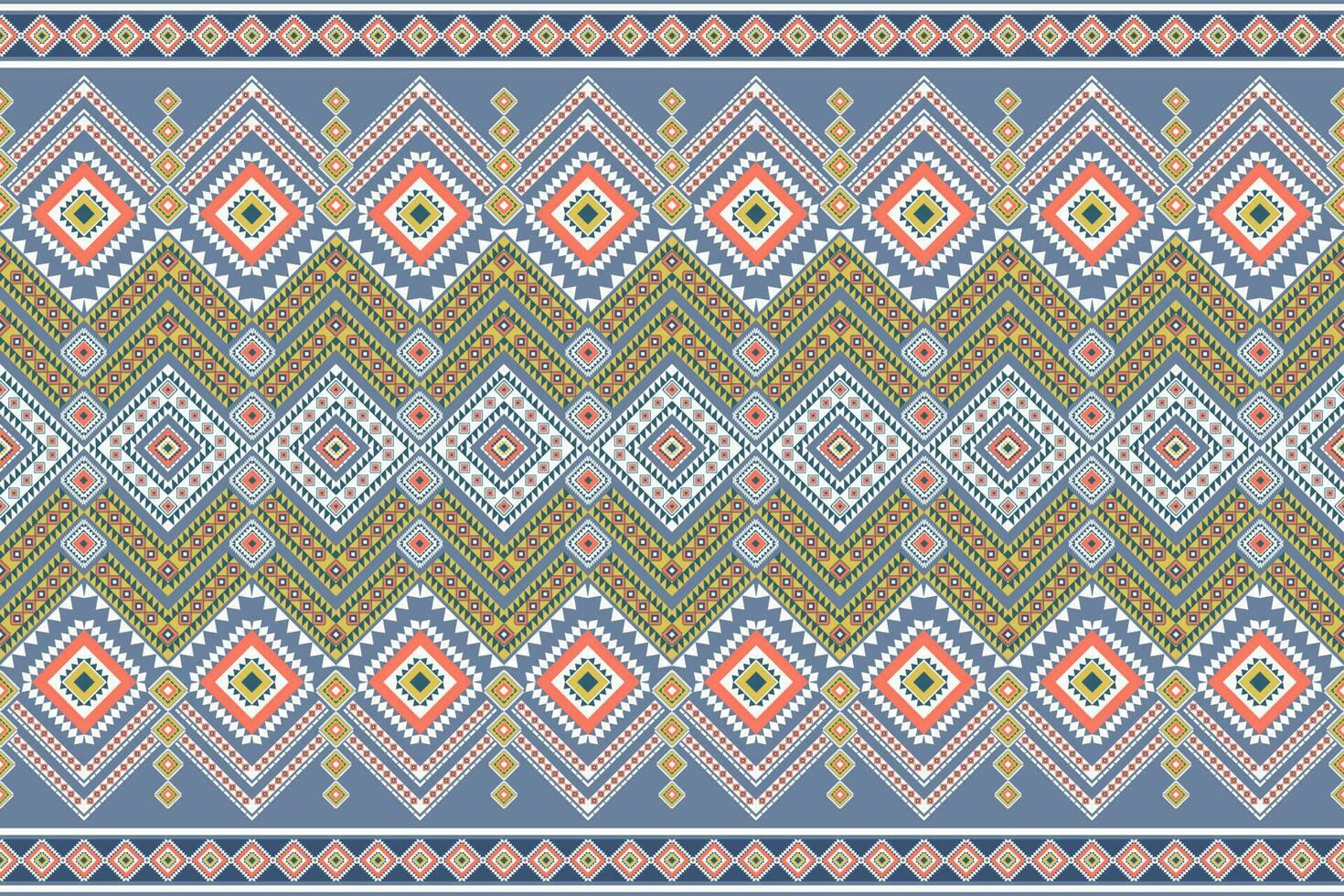 Seamless geometric ethnic asian oriental and tradition pattern design for texture and background. Silk and fabric pattern decoration for carpet, Thai clothing, wrapping and wallpaper vector